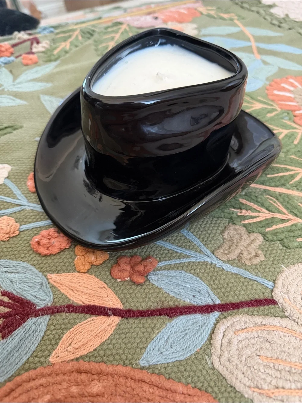 Cowboy hat candle